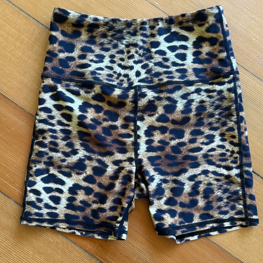 Leopard Print Bike Shorts